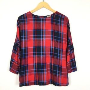 🎄COMO Vintage plaid top S